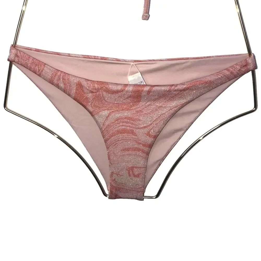 L*Space Bikini Brittany Top Camacho Bottom Metallic Tie Die Swirl Large
